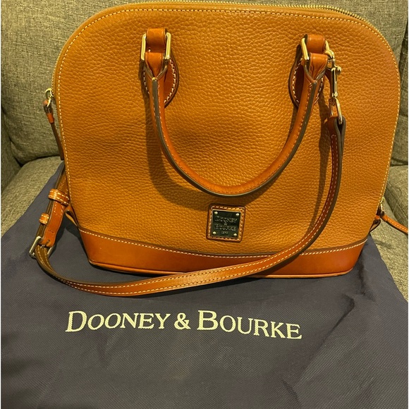 Dooney & Burke brown satchel bag - Picture 1 of 3